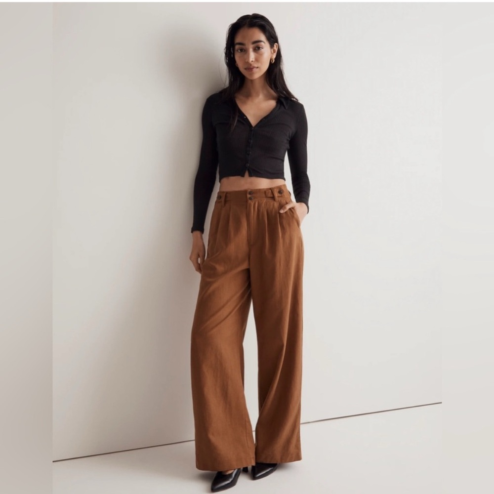 Madewell Harlow Wide-Leg Pants brown
